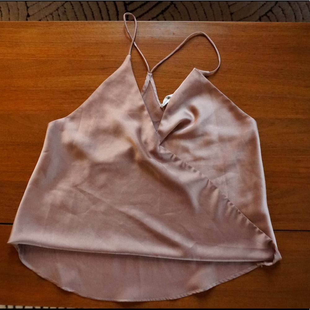 Luxe satin camisole in dusty rose